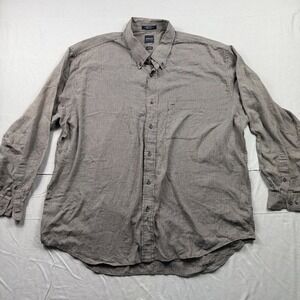 Arrow USA 1851 Wrinkle Free Dress Shirt Men's 18-18.5 Long Sleeve Multi-Gingham